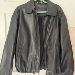 Zara Men's Black Bomber Jacket